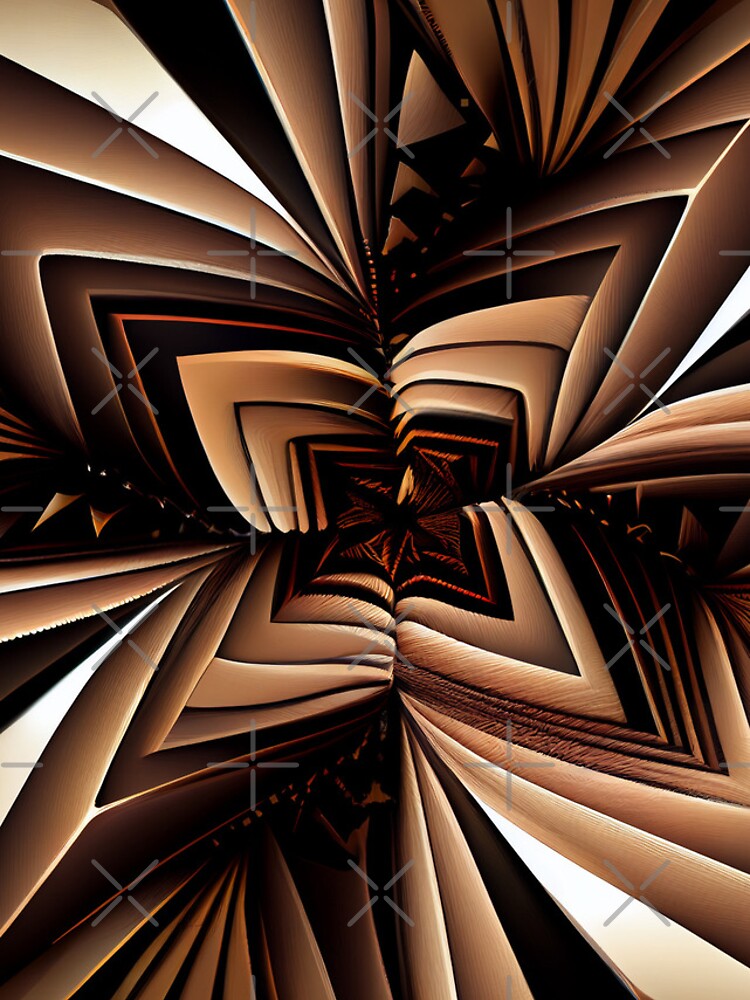 Aperçu 4 sur 4. Coque iPhone avec l'œuvre Dazzling Fine Brown Angular Line Pattern Digital Painting créée et vendue par CodeAndColors.