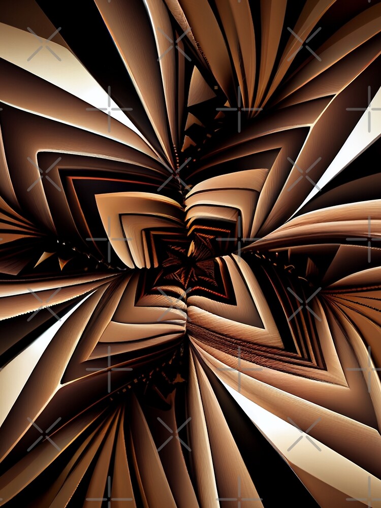 Aperçu 5 sur 5. Robe trapèze avec l'œuvre Dazzling Fine Brown Angular Line Pattern Digital Painting créée et vendue par CodeAndColors.