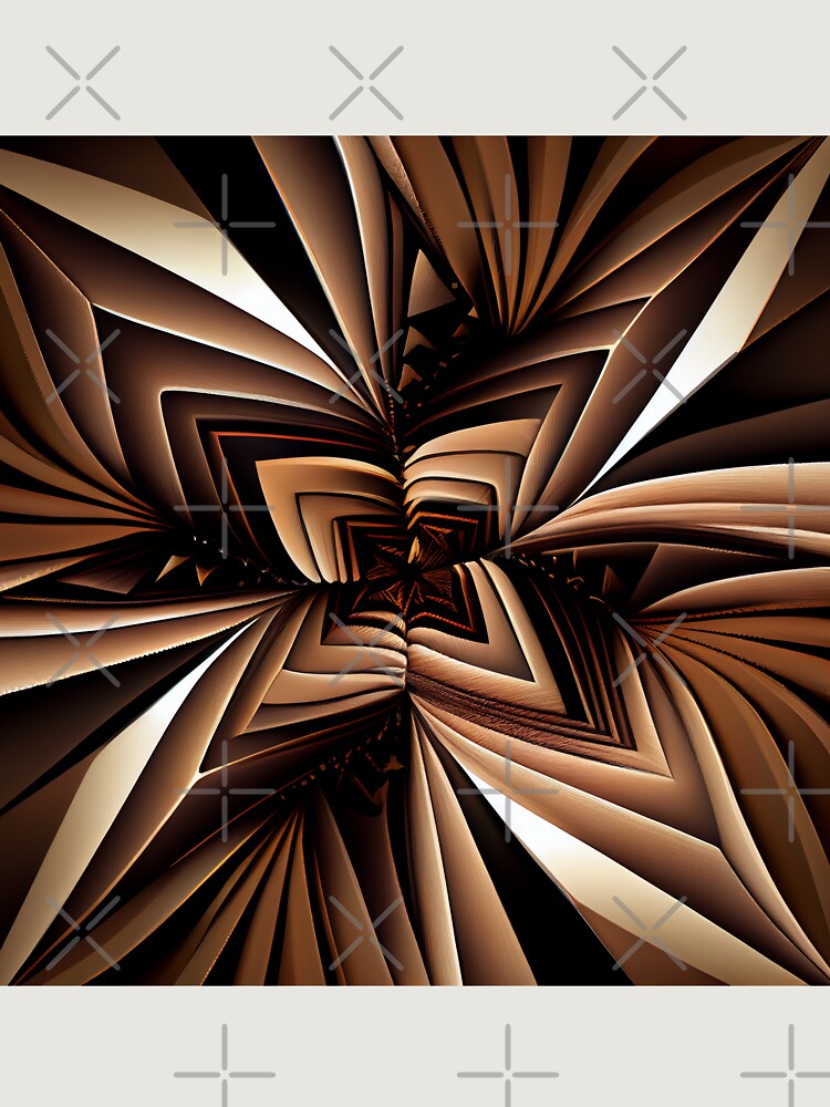 Thumbnail 6 von 6, Premium Oversized Pullover, Dazzling Fine Brown Angular Line Pattern Digital Painting designt und verkauft von CodeAndColors.