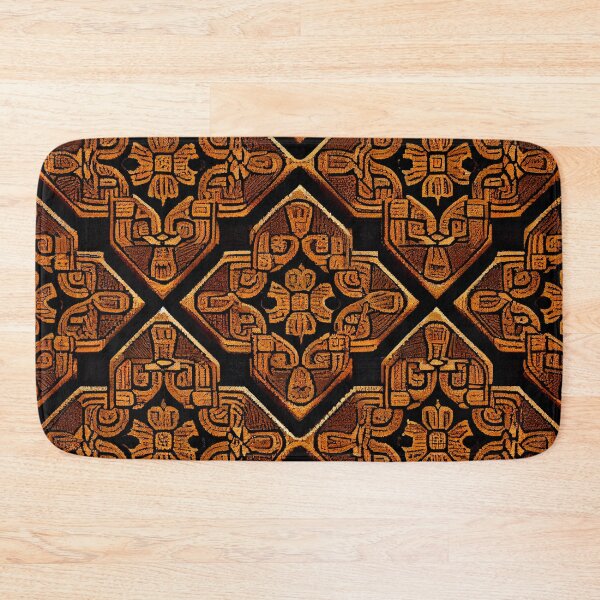 Item preview, Coarse Vivid Brown Asian Pattern Digital Painting designed and sold by CodeAndColors.