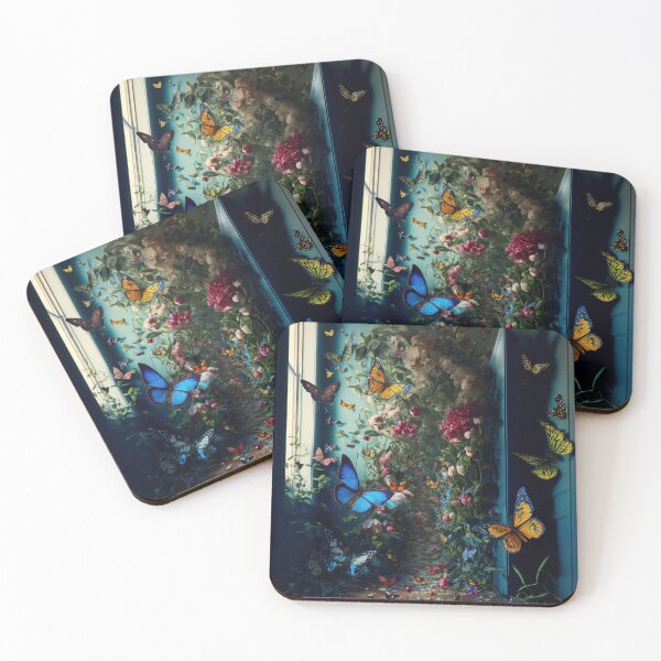 Item preview, Still life painting of flowers and butterflies designed and sold by tinkertailorart.