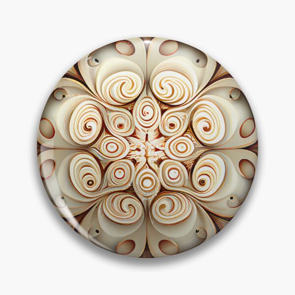 Artikelvorschau, Pale Symmetrical Swirling Crafty Pattern Digital Painting entworfen und verkauft von CodeAndColors.