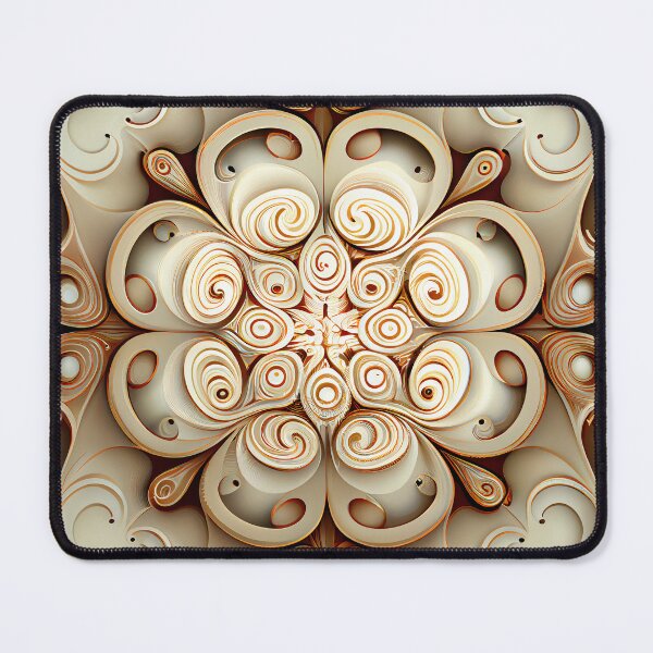 Artikelvorschau, Pale Symmetrical Swirling Crafty Pattern Digital Painting entworfen und verkauft von CodeAndColors.