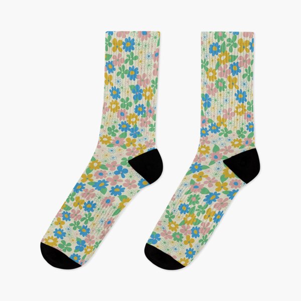 Item preview, flower power retro pattern designed and sold by blomastudios.