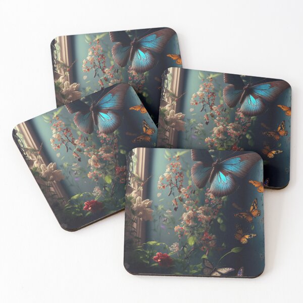 Item preview, Still life painting of flowers and butterflies designed and sold by tinkertailorart.