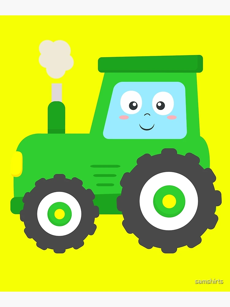 Grußkarte for Sale mit Grüner Traktor für Kinder von samshirts