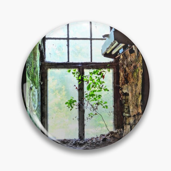 Item preview, Urbex Photography | Colorful window with tree designed and sold by Cora Wirth.