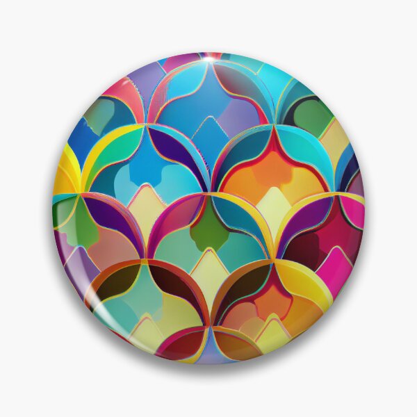 Artikelvorschau, Abstract Brilliant Futuristic Anime Rainbow Moroccan Pattern Digital Painting entworfen und verkauft von CodeAndColors.
