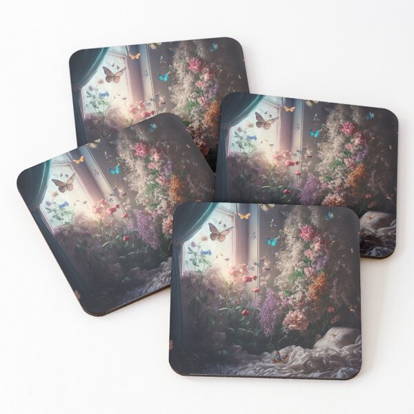 Item preview, Still life painting of flowers and butterflies designed and sold by tinkertailorart.