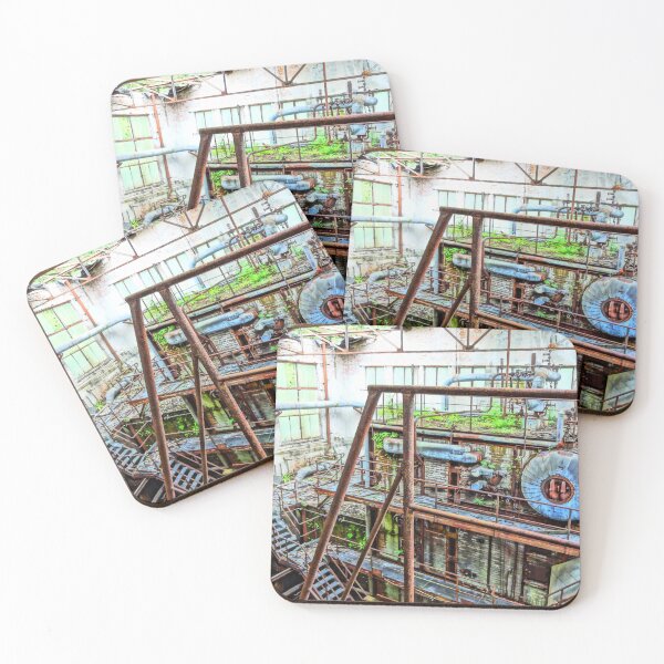 Item preview, Urbex Photography | Colorful abandoned industrial hall designed and sold by Cora Wirth.