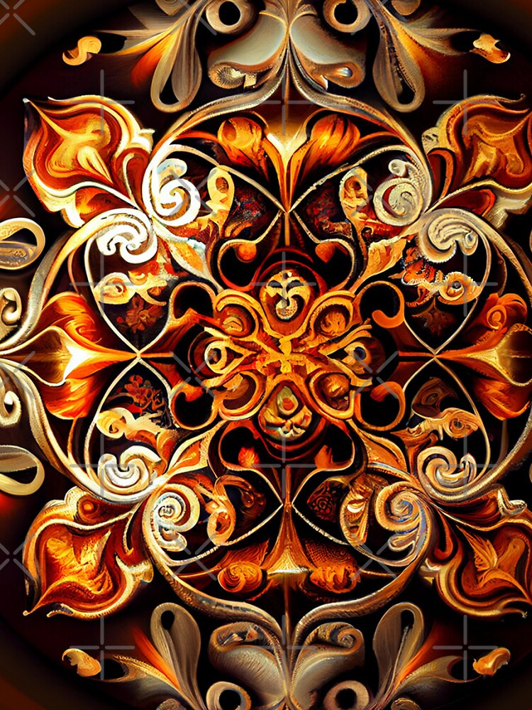 Imagen 4 de 4, Funda de iPhone con la obra Energetic Baroque Elegant Circular Transitional Pattern Digital Painting, diseñada y vendida por CodeAndColors.