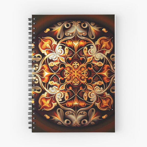 Aperçu de l'œuvre Energetic Baroque Elegant Circular Transitional Pattern Digital Painting créée et vendue par CodeAndColors.