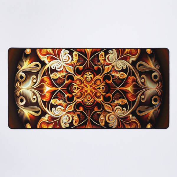 Artikelvorschau, Energetic Baroque Elegant Circular Transitional Pattern Digital Painting entworfen und verkauft von CodeAndColors.