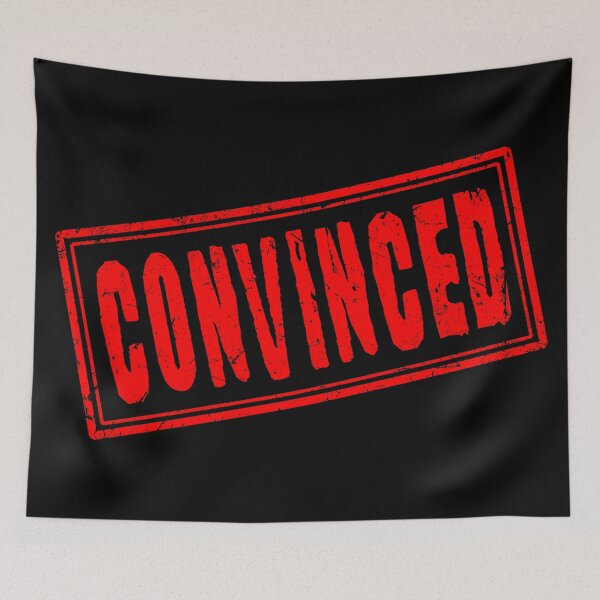 Item preview, Convinced (Vintage Retro Stamp) designed and sold by SassyClassyMe.