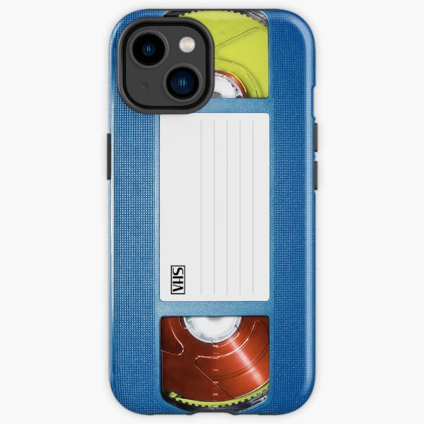 VHS tape cassette iphone-case blue iPhone Tough Case