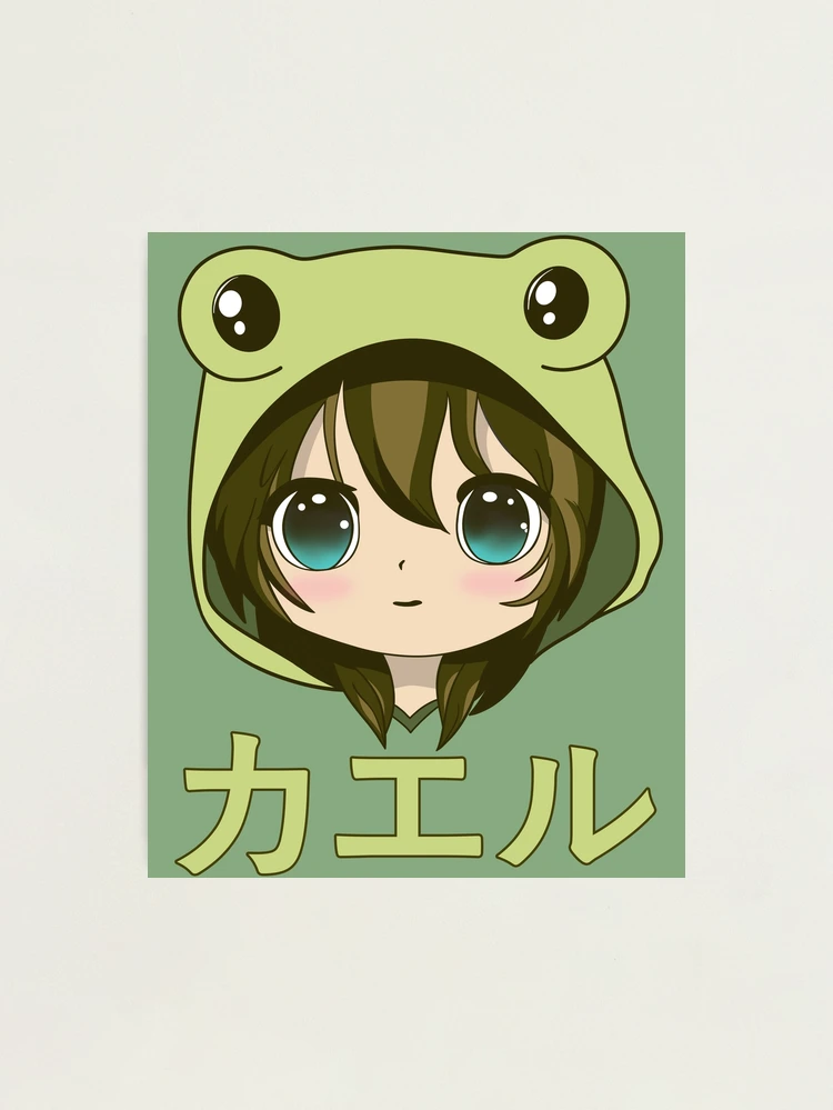 Cute Grey Hair Anime Frog Girl Poster for Sale by PatternzPro