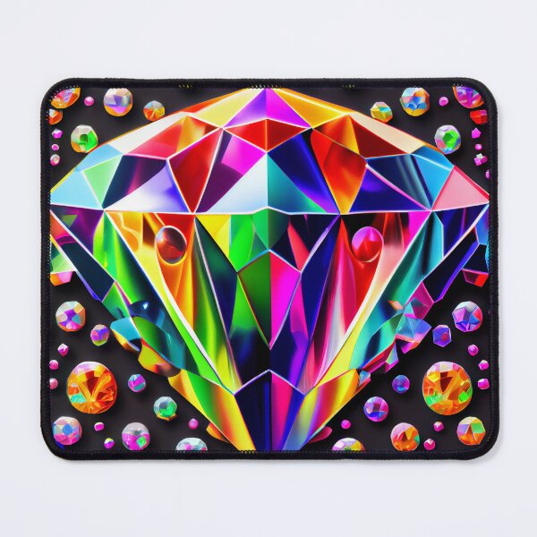 Item preview, Bejeweled Aggressive Rainbow Brilliant Anime Asian Pattern Digital Painting designed and sold by CodeAndColors.