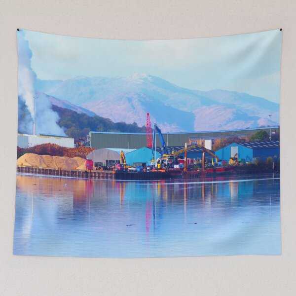 Item preview, Industrial reflection at mountains edge designed and sold by Leeanne Mackay.