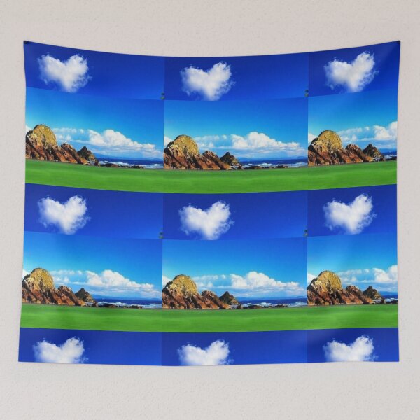 Item preview, Lovely lush green land with beautiful white waters and beautiful blue skies with a heart ♥ of love. designed and sold by Tiannalaw.