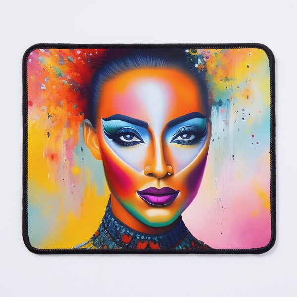 Item preview, Surreal Abstraction: Abstracted Woman Portrait with Bold Colors designed and sold by artmanikin.