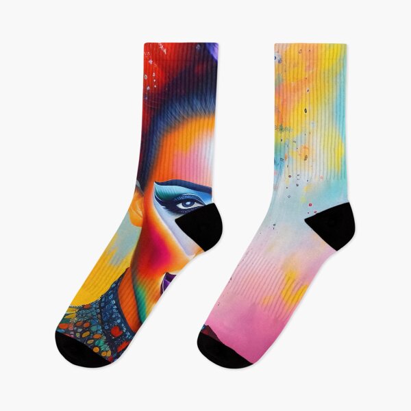 Item preview, Surreal Abstraction: Abstracted Woman Portrait with Bold Colors designed and sold by artmanikin.