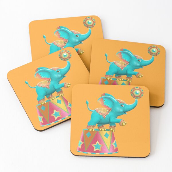 Item preview, Blue circus elephant designed and sold by Maxine Gadd.