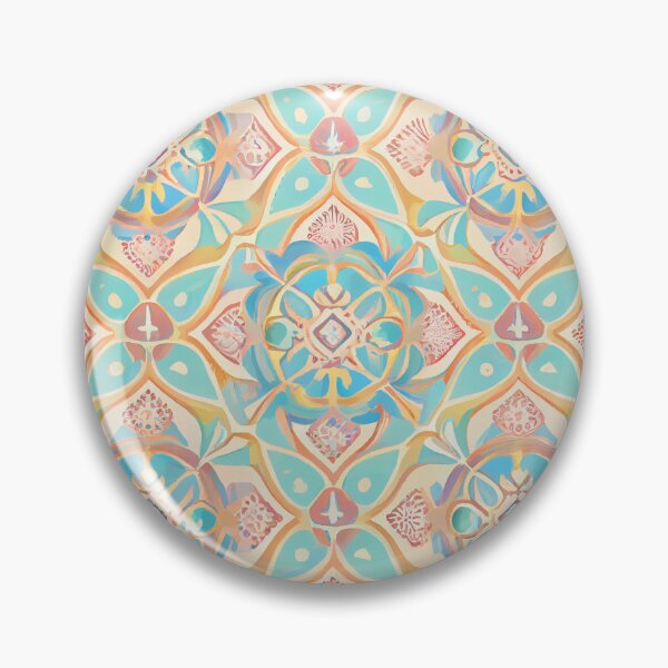 Artikelvorschau, Pastel Delicate New Mediterranean Pattern Digital Painting entworfen und verkauft von CodeAndColors.