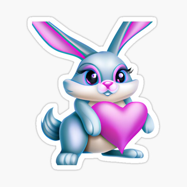 bunny love Sticker for Sale by worldsgirl