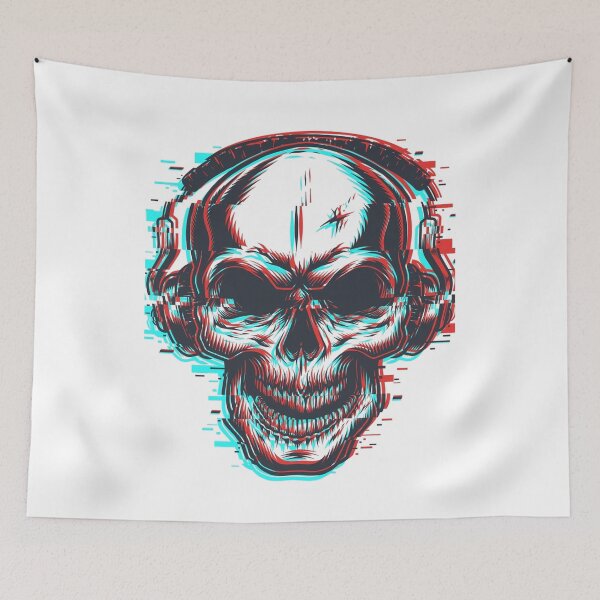 Item preview, Skull, music headphones Graphic  designed and sold by SmartShirtsS.