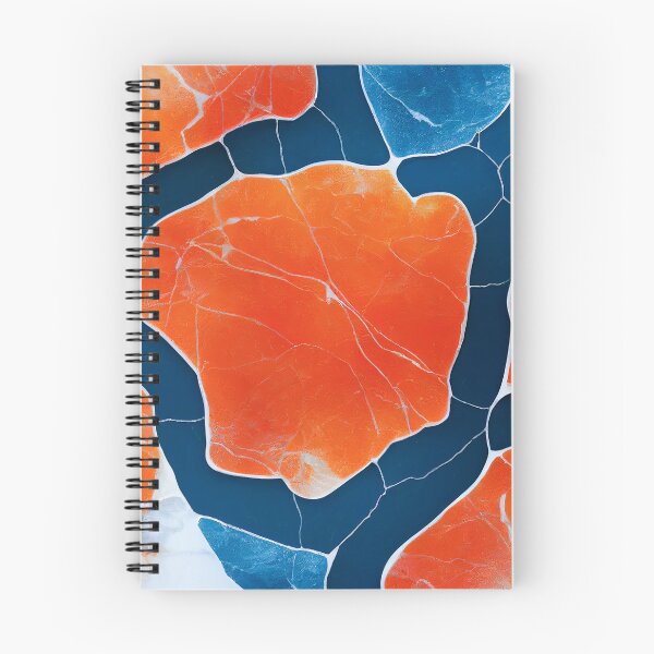 Item preview, Orange blue vivid marble texture designed and sold by AppleElf.