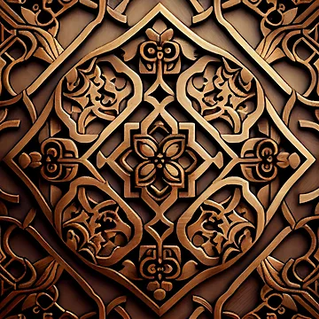 Vorschaubild zum Design Wood Crafty Dreamy Asian Pattern Digital Painting von CodeAndColors