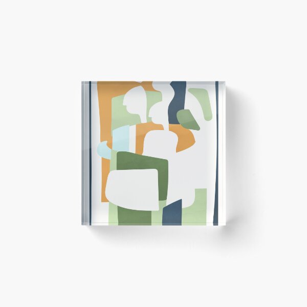 Abstract Shapes Mid-Century IV Acrylic Block