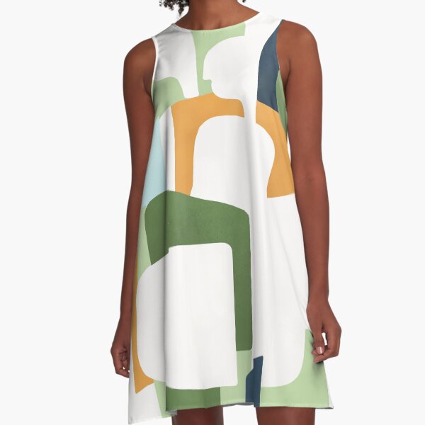 Abstract Shapes Mid-Century IV A-Line Dress