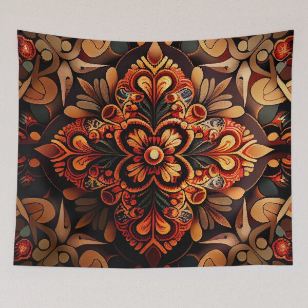 Aperçu de l'œuvre Fine Bohemian Pattern Digital Painting créée et vendue par CodeAndColors.