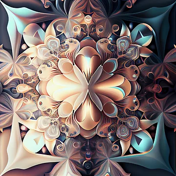 Vorschaubild zum Design Abstract Pale Futuristic Bohemian Pattern Digital Painting von CodeAndColors