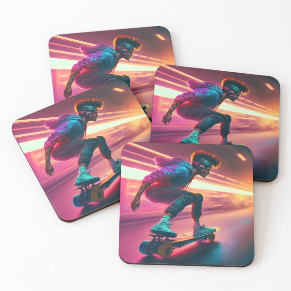 Item preview, Cyberpunk skateboarding designed and sold by SuperSoulArts.