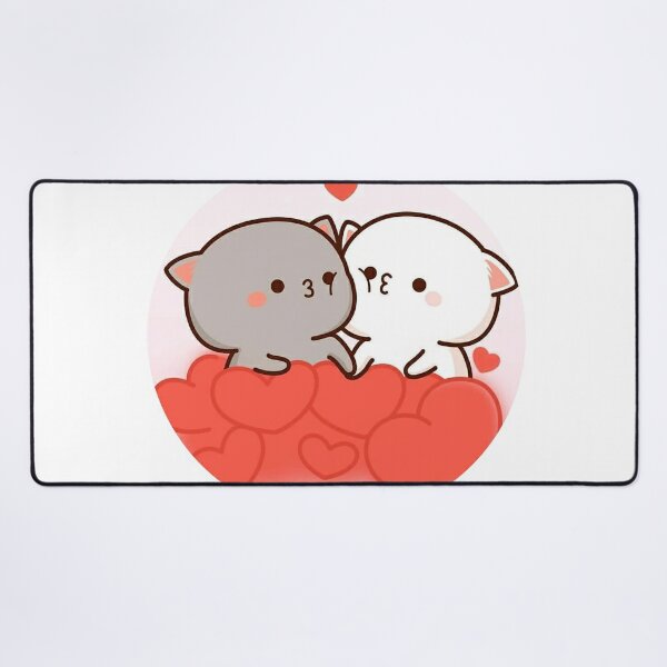 New Peach and Goma Cat Floor Mats Home Couple Cute Floor Mats