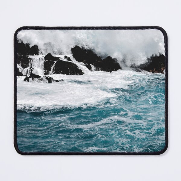 Item preview, Blue Ocean Waves Crashing 0n Rocks designed and sold by kris-money.