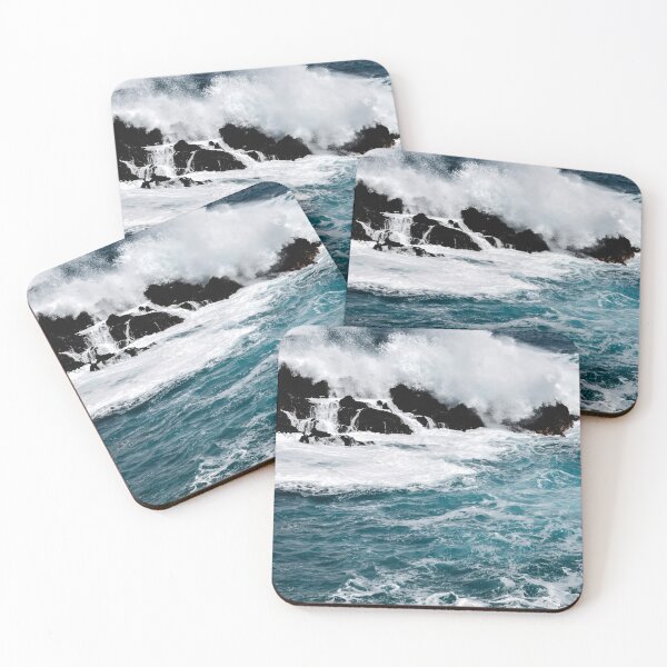 Item preview, Blue Ocean Waves Crashing 0n Rocks designed and sold by kris-money.
