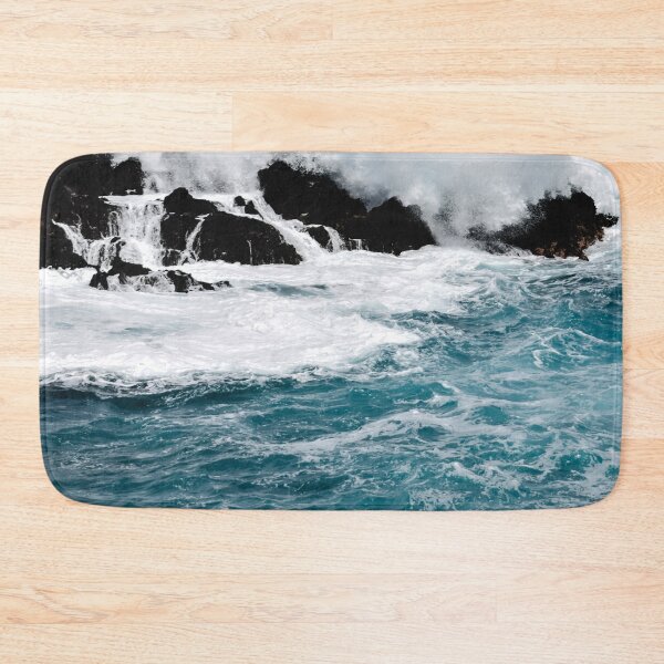 Item preview, Blue Ocean Waves Crashing 0n Rocks designed and sold by kris-money.