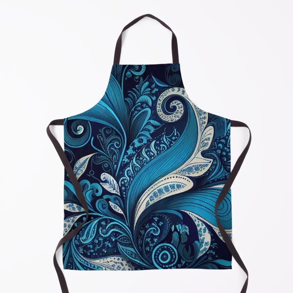 Aperçu de l'œuvre Scaley Blue Designer Beautiful Organic Floral Pattern Digital Painting créée et vendue par CodeAndColors.