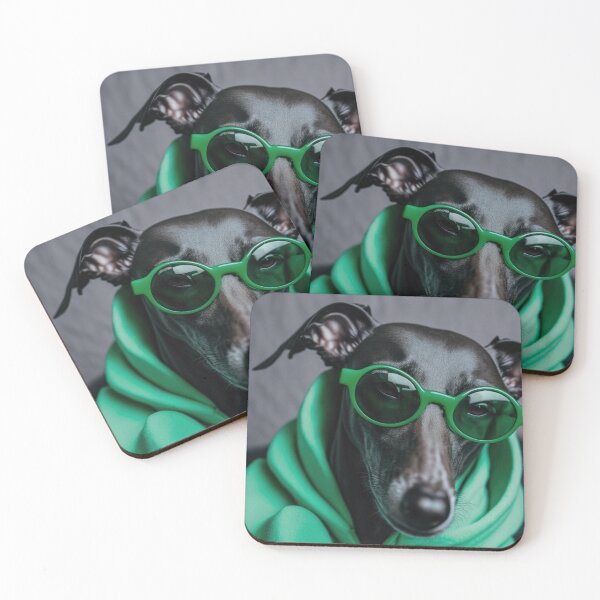 Item preview, Italian greyhound with sunglasses designed and sold by tinkertailorart.