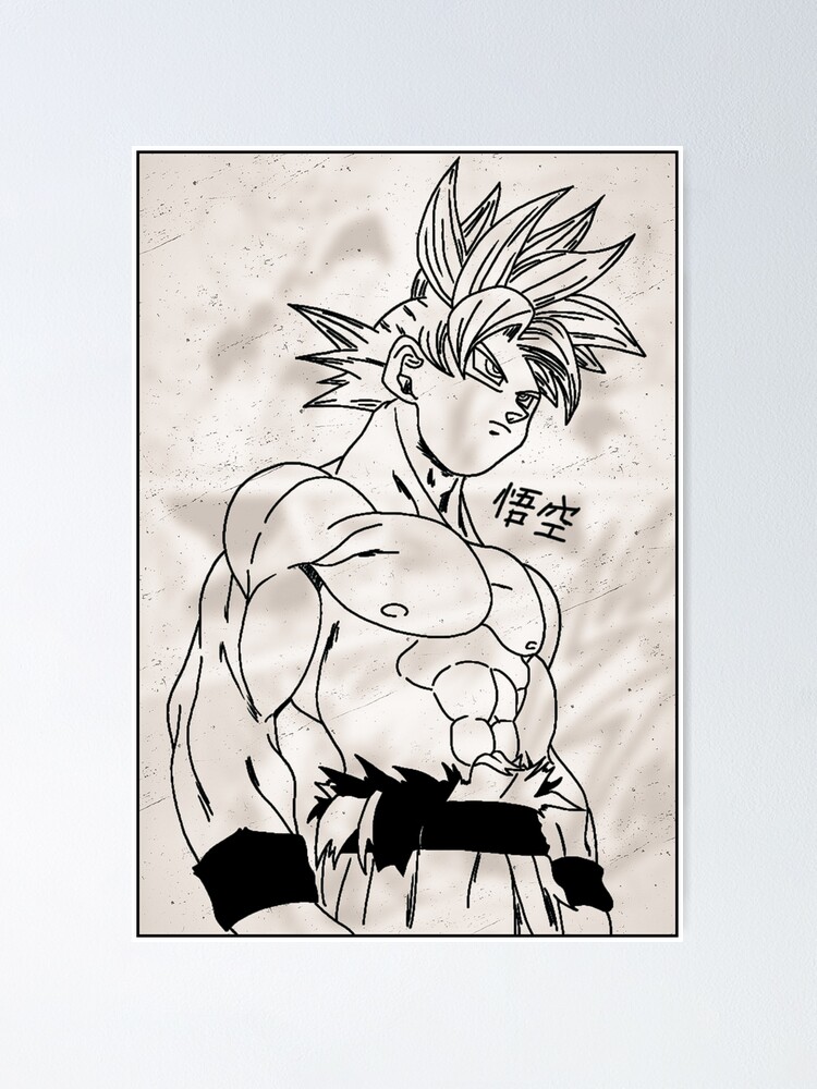 Dragon Ball Super Shonen Anime Kakarot Manga Panel Art B&W | Art Board Print