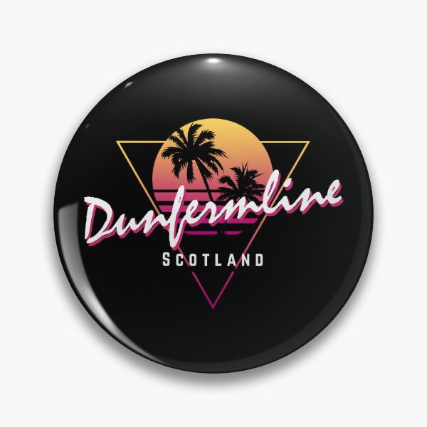 Item preview, Funny 80s Retro Sunset 'Dunfermline' Scotland designed and sold by dinosareforever.