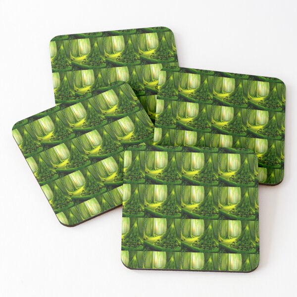 Item preview, Green Fantasy Forest Art | Magical Forest | Fairytale | Fantasy Background | Luminous Enchanted Forest | Beautiful Fantasy Fungi Woodland designed and sold by BestUncommonTee.