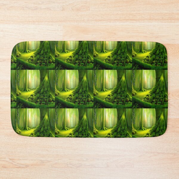 Item preview, Green Fantasy Forest Art | Magical Forest | Fairytale | Fantasy Background | Luminous Enchanted Forest | Beautiful Fantasy Fungi Woodland designed and sold by BestUncommonTee.