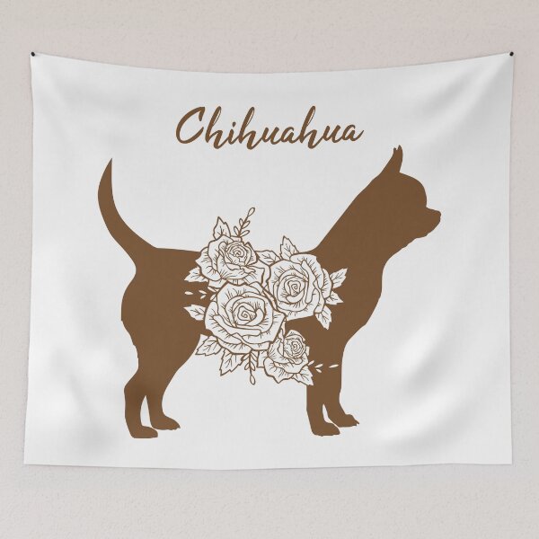 Item preview, Chihuahua with flower designed and sold by SolidJoy.