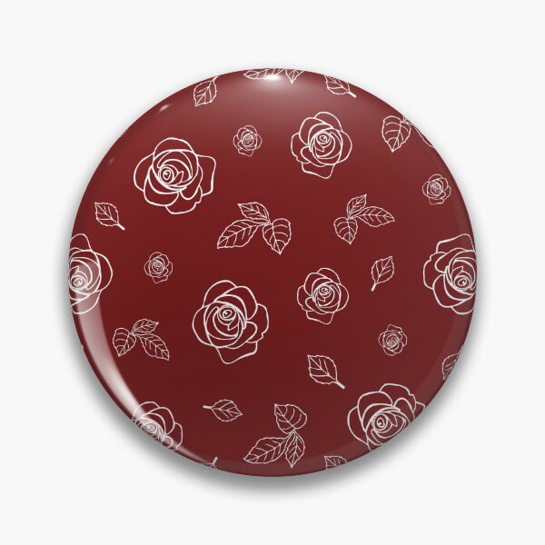 Item preview, Dark Red Pattern with Line Art Roses designed and sold by CJAura by Claire Jane Johnson.
