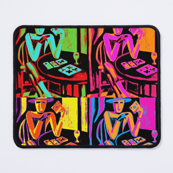 Item preview, Female Robot Playing Poker in the style of Andy Warhole designed and sold by mittie101.