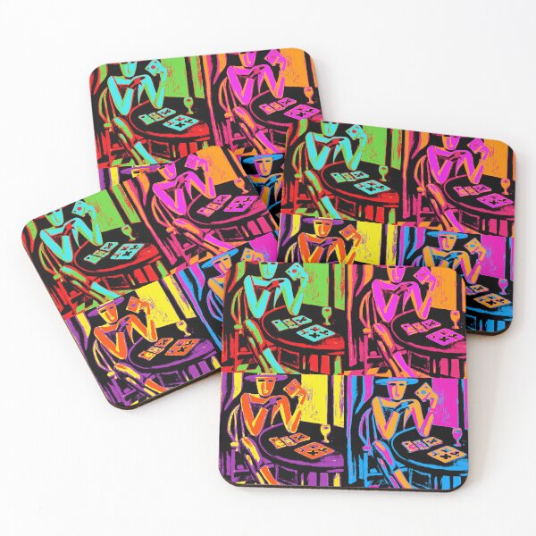 Item preview, Female Robot Playing Poker in the style of Andy Warhole designed and sold by mittie101.
